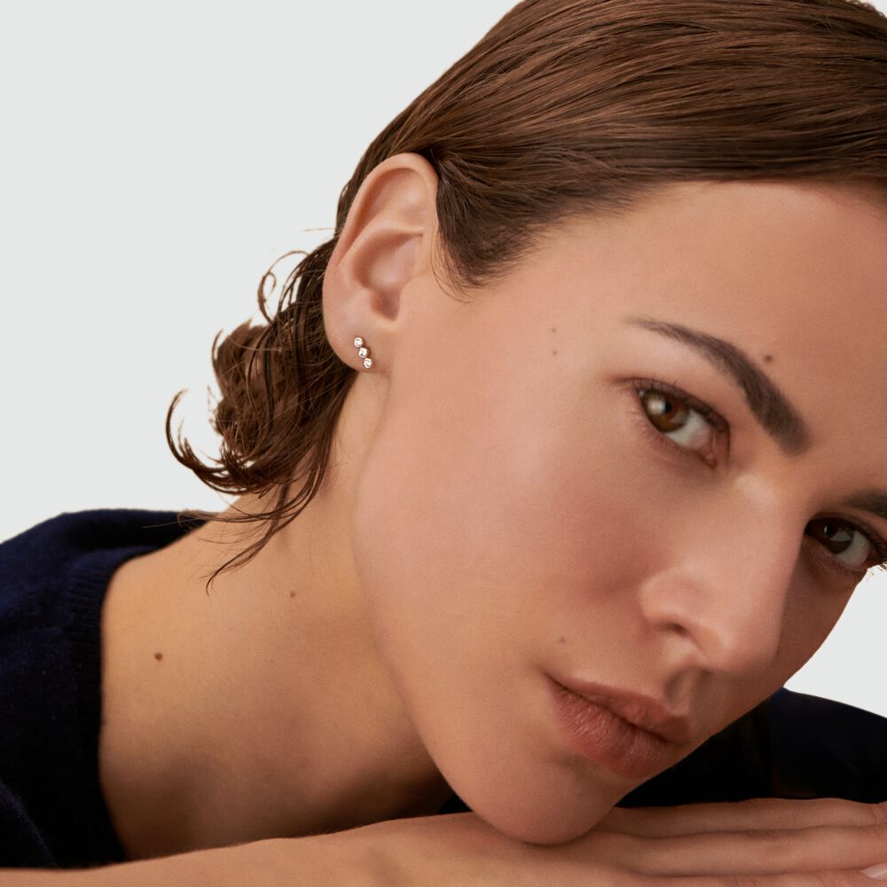 Piercing mini LEINA - Cristal / Plateado - Piercings  | Agatha