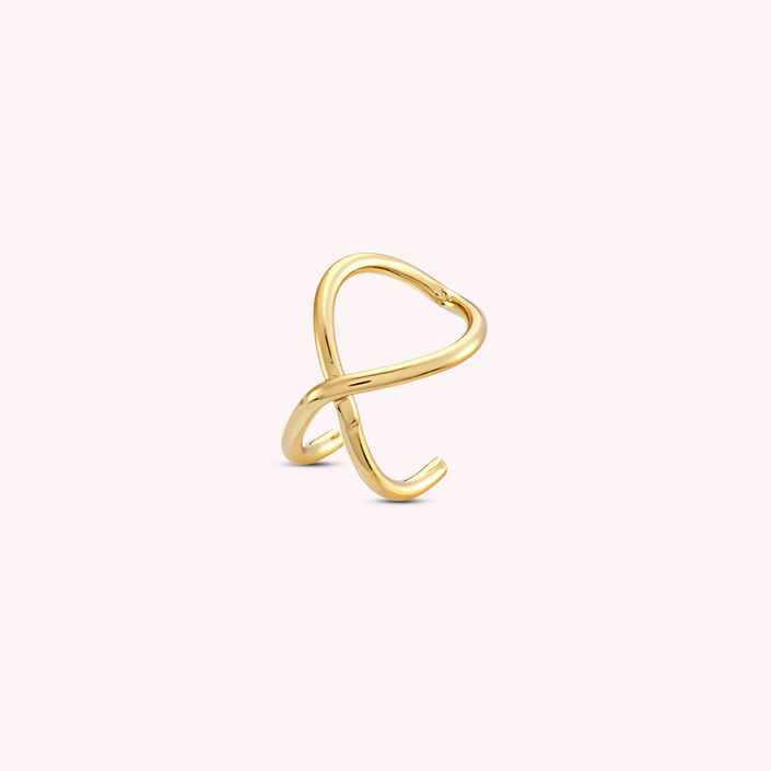 Ear cuff CRUZADO - Dorado - Piercings  | Agatha