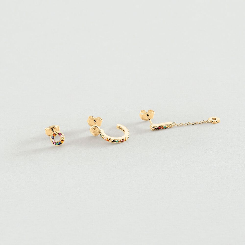 Piercing mini RAINBOW - Multicolor / Oro - Piercings  | Agatha