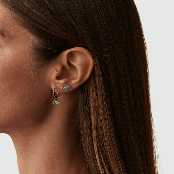 Piercing mini TRIOFLOR - Turquesa / Oro - Piercings  | Agatha