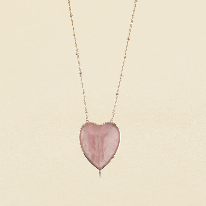 Collar largo BEAT - Rosa Cuarzo - Collares  | Agatha