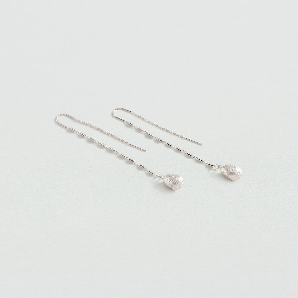 Pendientes largos CALMA - Plateado - Pendientes  | Agatha