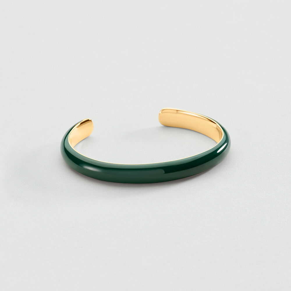 Pulsera rígida LEO - Verde / Dorado - Pulsera rígida  | Agatha