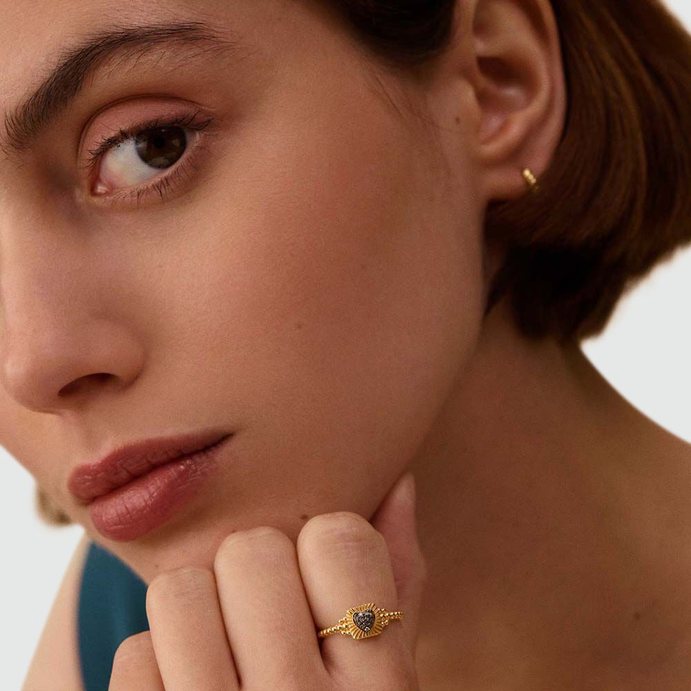 Anillo fino DIAMONDS - Oro / Gris - Anillos de fantasía  | Agatha
