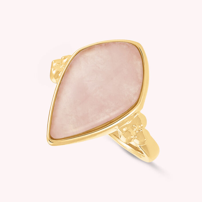Anillo fino MOON - Rosa Cuarzo - Anillos  | Agatha