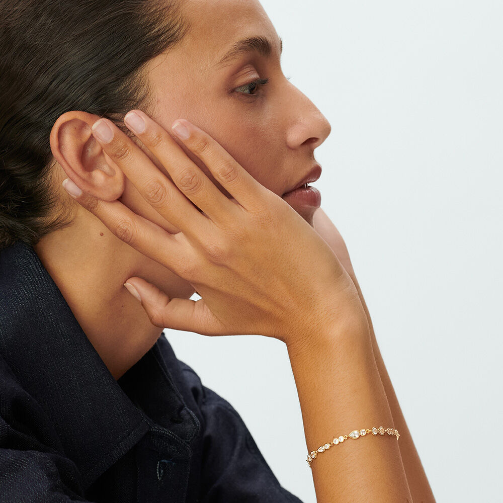 Pulsera de cadena CANDY - Cristal / Dorado - Pulsera de cadena  | Agatha