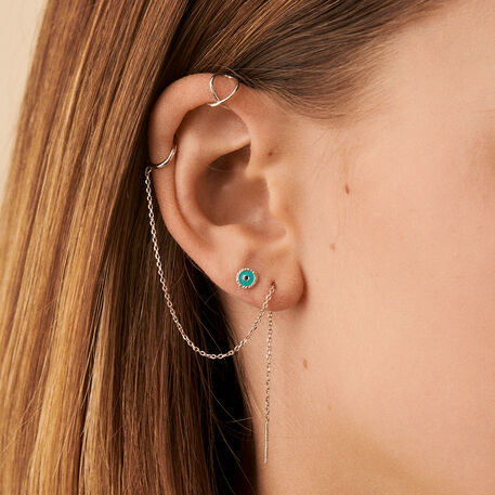 Ear cuff CRUZADO - Plata - Piercings  | Agatha