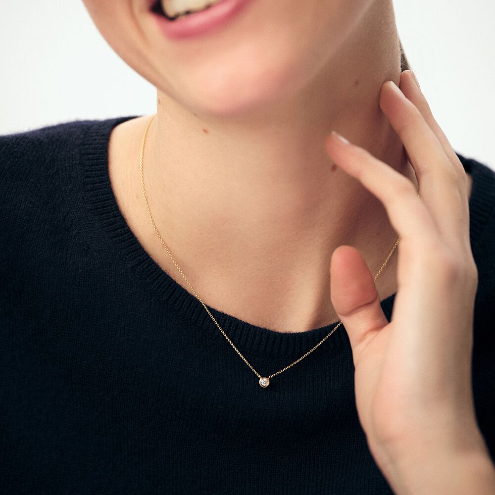 Collar corto BRILLANT - Cristal / Dorado - Collar corto  | Agatha