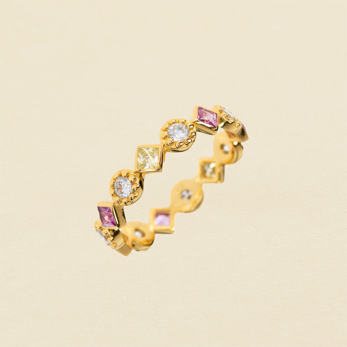 Anillo fino VOLUMEN - Multicolor / Oro - Anillos  | Agatha