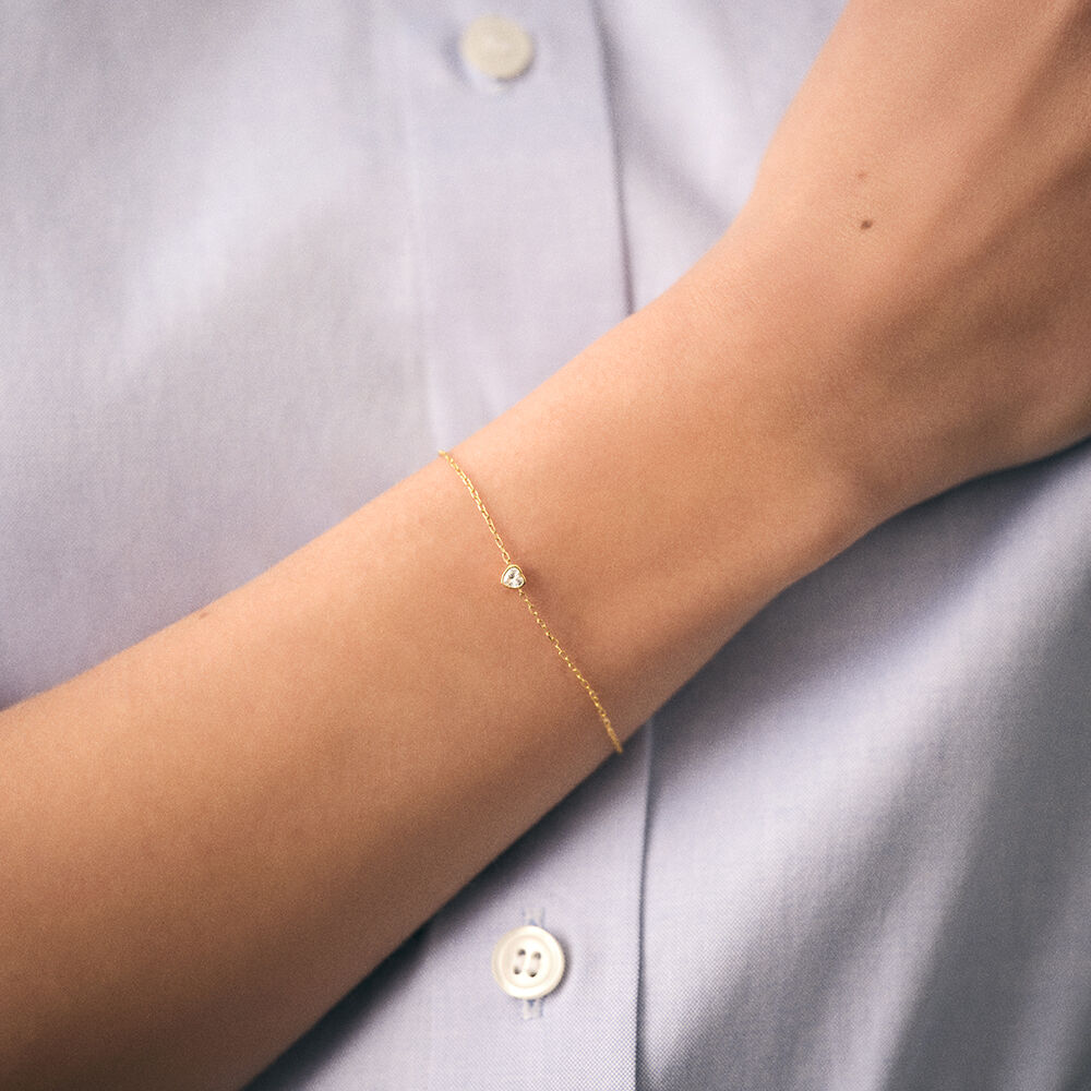 Pulsera de cadena ADOREE - Cristal / Dorado - Pulsera de cadena  | Agatha