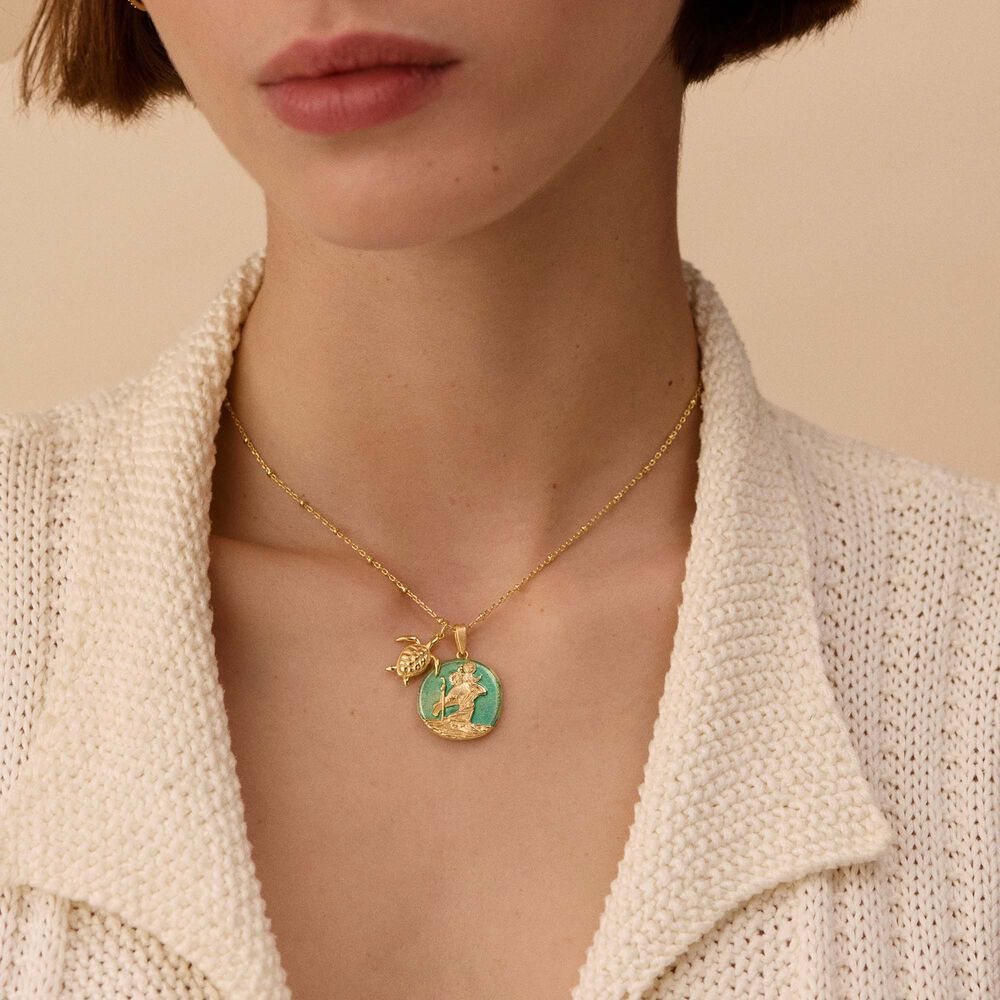 Collar corto TWILIGHT - Verde / Dorado - Collar corto  | Agatha