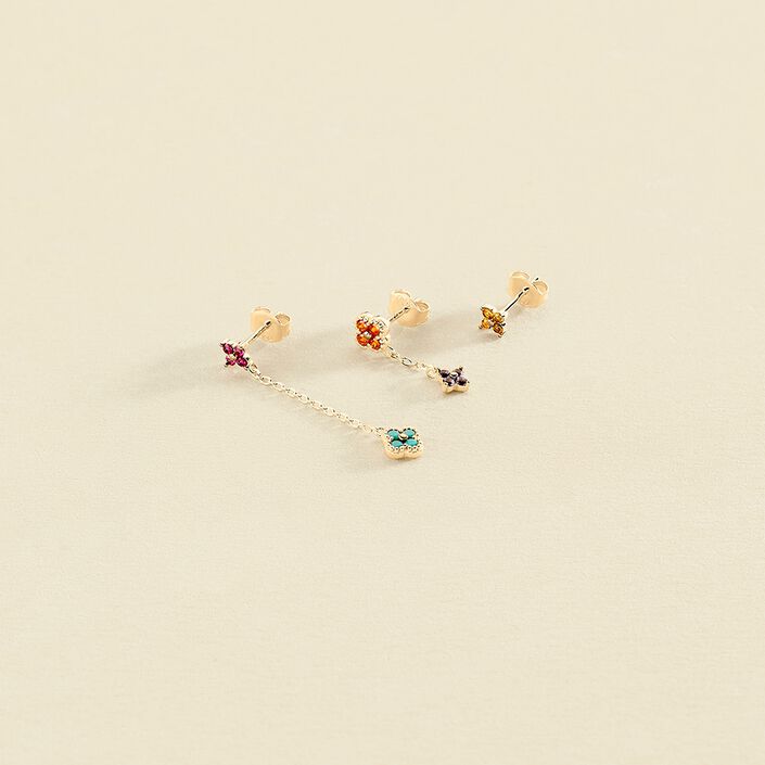 Piercing mini MIX& MATCH - Multicolor / Oro - Piercings  | Agatha