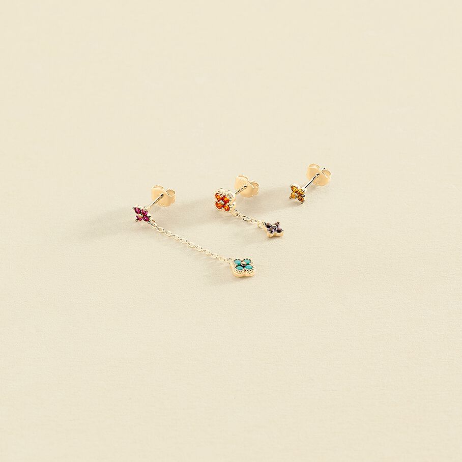 Piercing mini MIX& MATCH - Multicolor / Oro