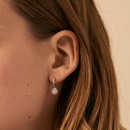 Criollas IMPERIAL - Cristal / Plateado - Pendientes  | Agatha