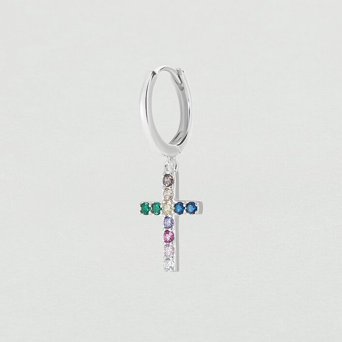 Piercing mini CROSS - Multicolor / Plata - Piercings  | Agatha
