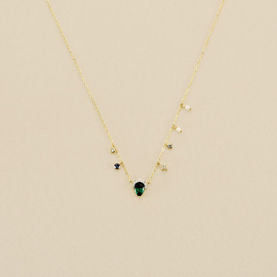 Collar corto ASTRE - Verde / Oro - Collares  | Agatha
