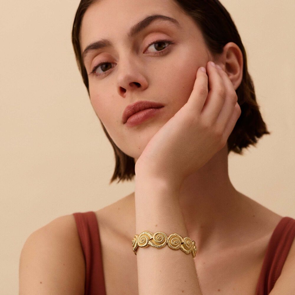 Pulsera esclava ILIOS - Dorado - Sin piedra  | Agatha