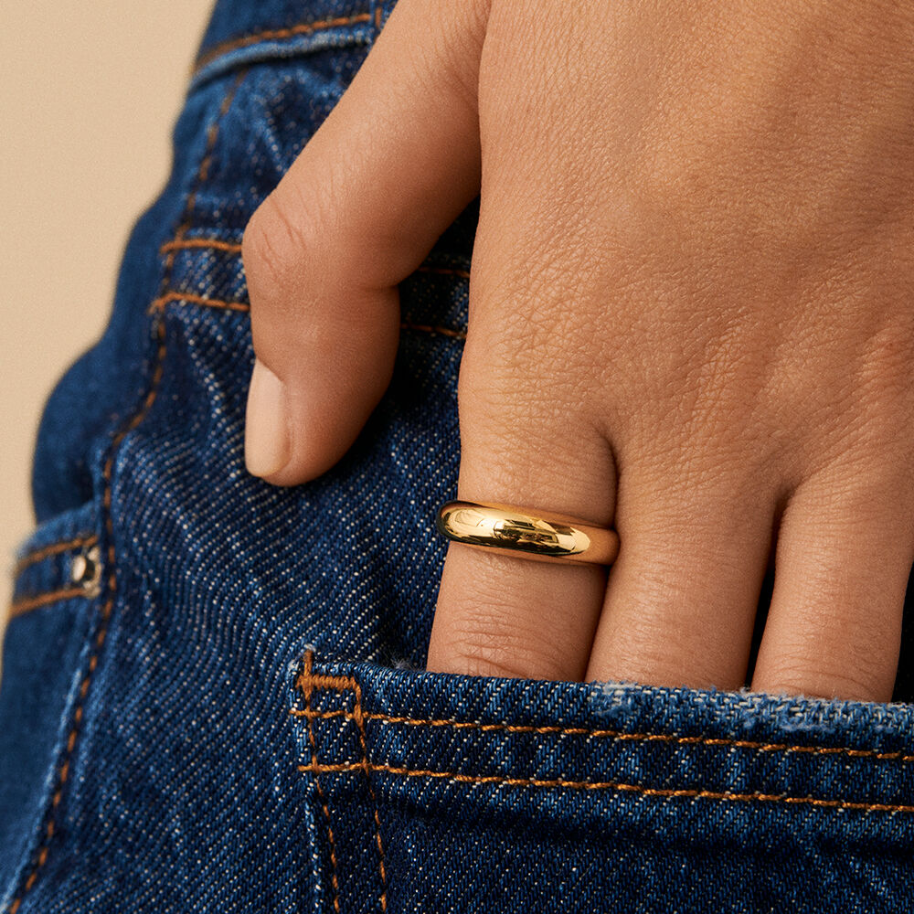 Anillo fino LEO - Dorado - Anillos de fantas&iacute;a  | Agatha