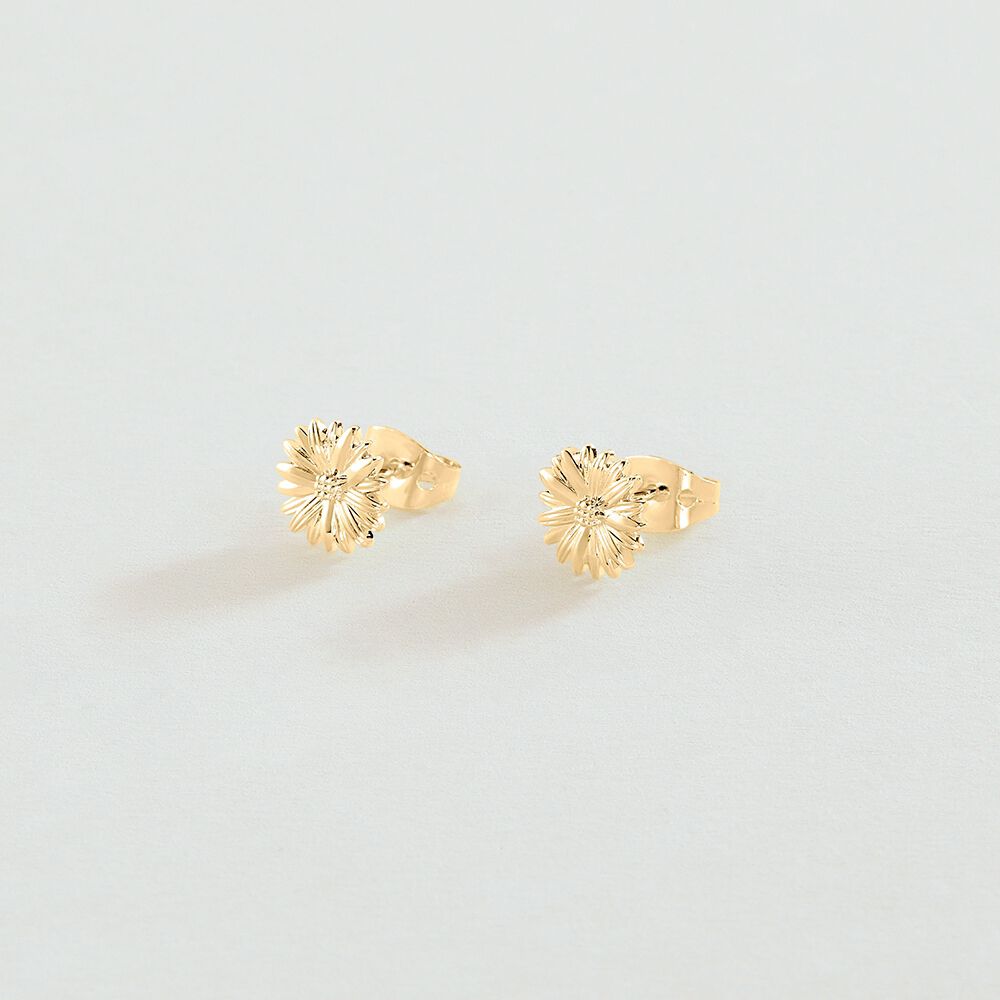 Pendientes cortos BLOSSOM - Dorado - Pendientes cortos  | Agatha