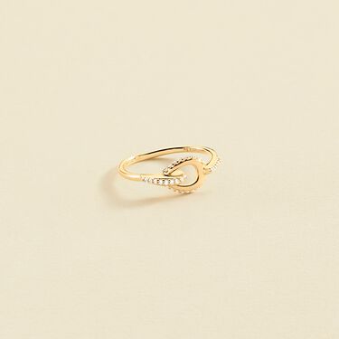 Anillo fino GEMINI - Cristal / Dorado - Anillos  | Agatha