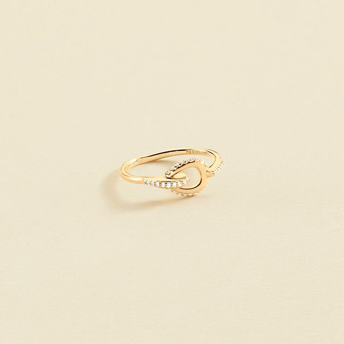 Anillo fino GEMINI - Cristal / Dorado - Anillos  | Agatha