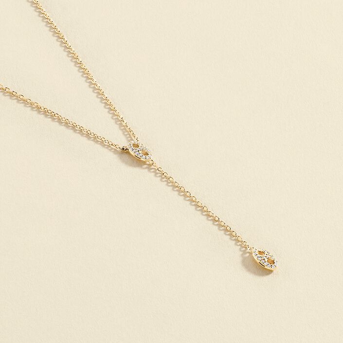 Collar corto ETREINTE - Plata / Oro - Collares  | Agatha