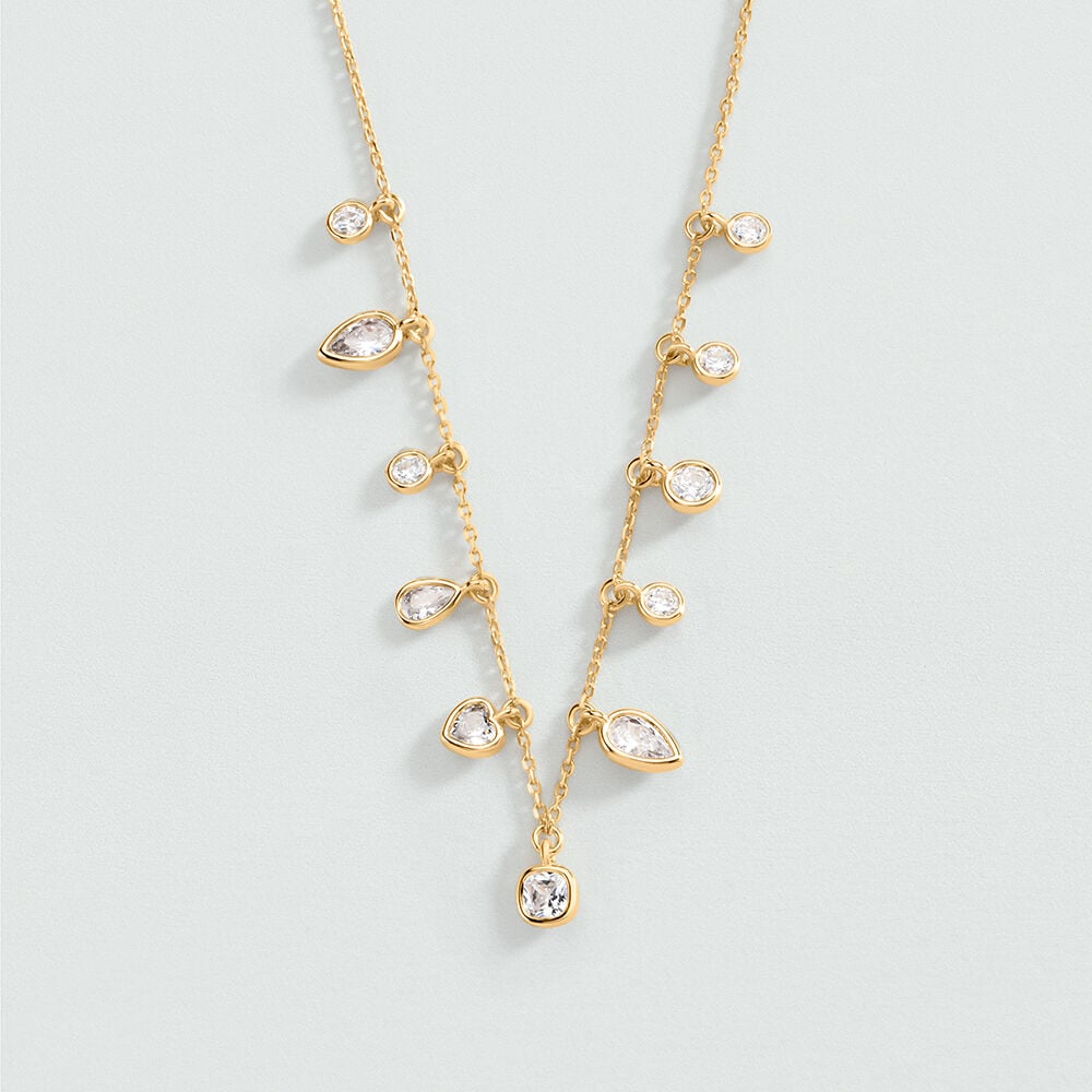 Collar corto CANDY - Cristal / Dorado - Collar corto  | Agatha