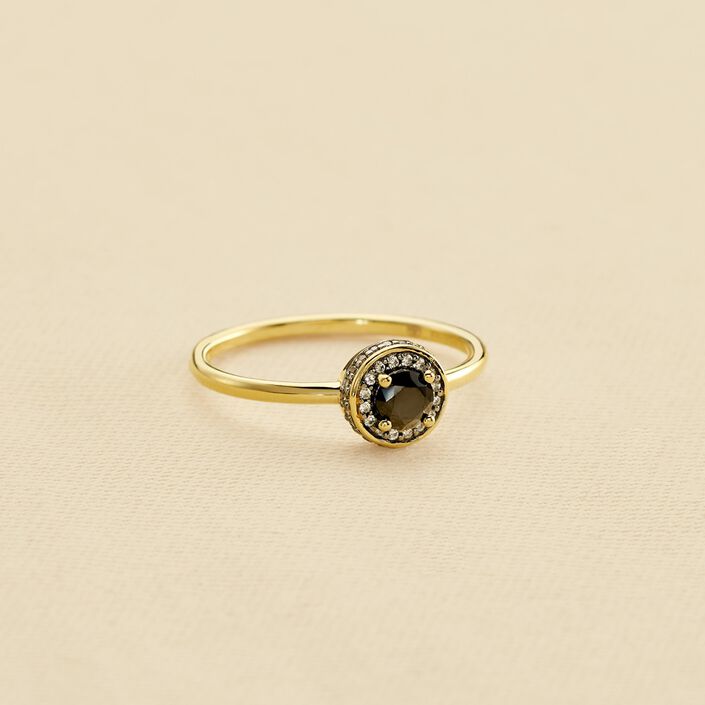 Anillo fino IMPERIAL - Negro / Oro - Anillos  | Agatha