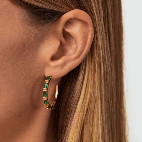 Criollas LUCILLE - Verde / Dorado - Pendientes  | Agatha