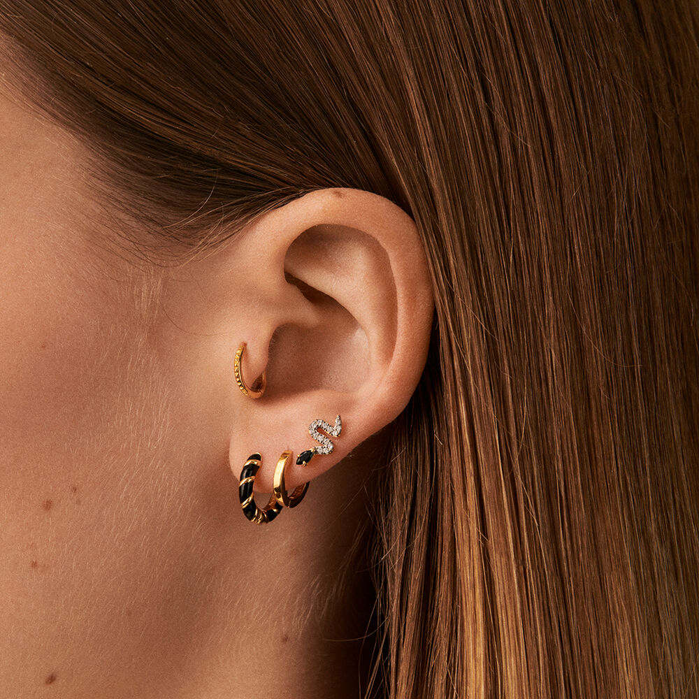 Piercing criolla MIX& MATCH - Negro / Oro - Piercings  | Agatha