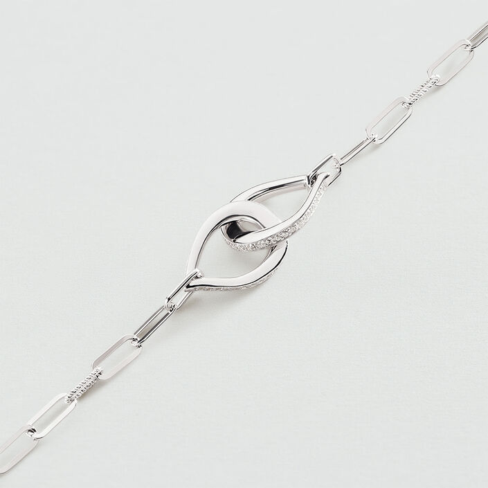 Pulsera de cadena GEMINI - Cristal / Plateado - Pulseras  | Agatha