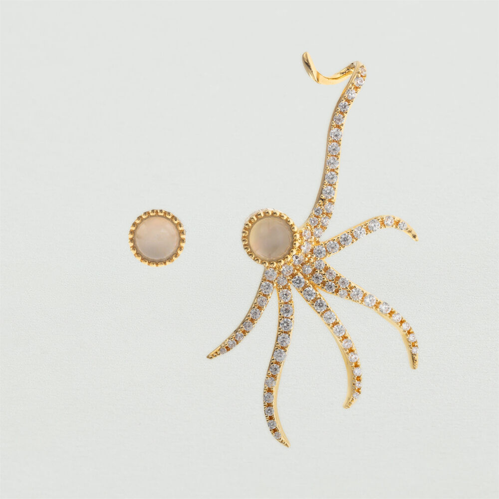 Pendientes cortos URSA - Cristal / Dorado - Pendientes cortos  | Agatha
