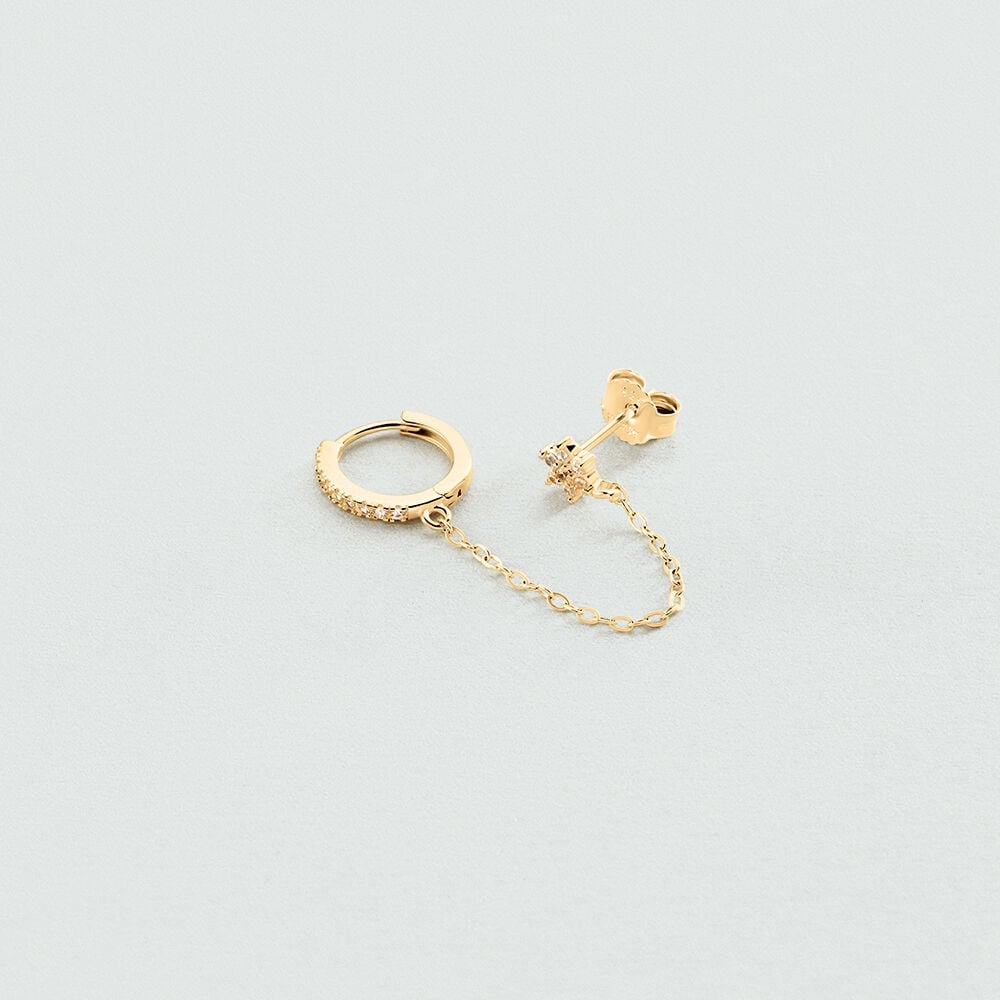 Piercing criolla FIOREL - Cristal / Dorado - Piercings  | Agatha
