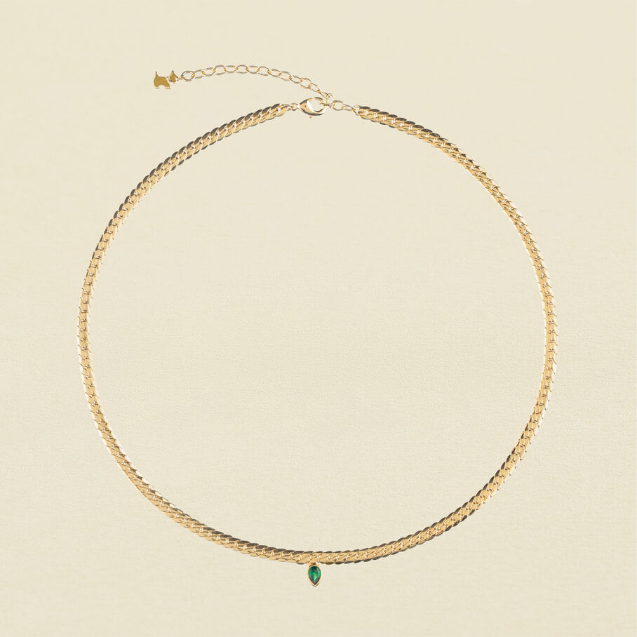Collar corto NEITH - Verde / Oro - Collares  | Agatha