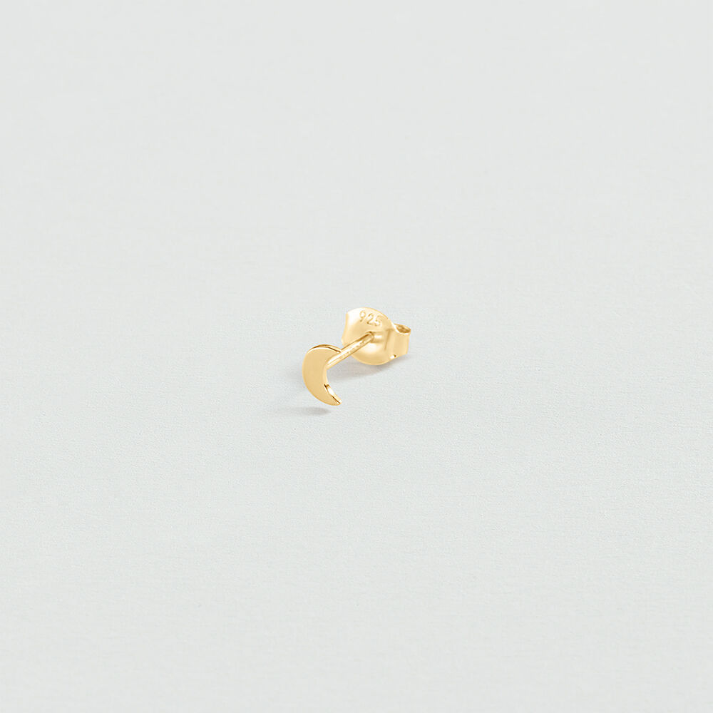Pendiente corto individual LUNA MIX & MATCH - Dorado - Pendientes cortos  | Agatha