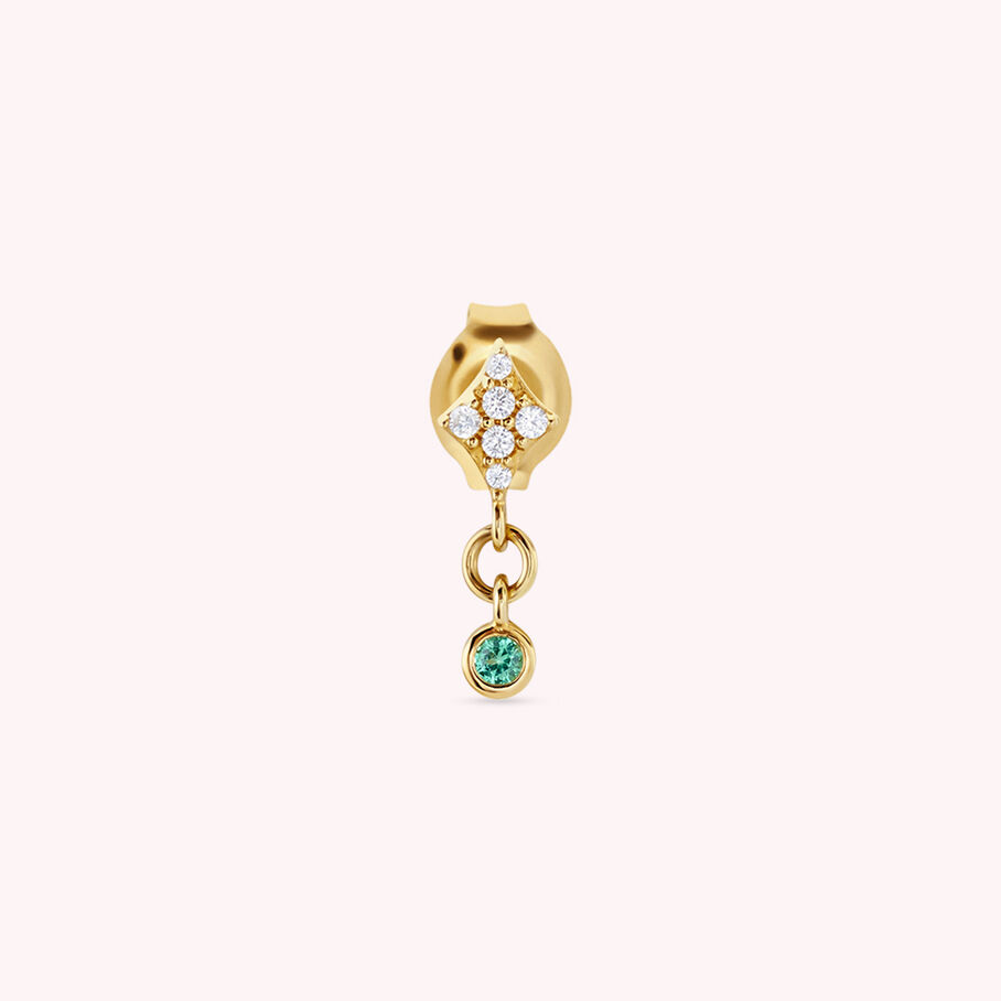 Piercing mini ASTRAL - Verde / Oro - Piercings  | Agatha