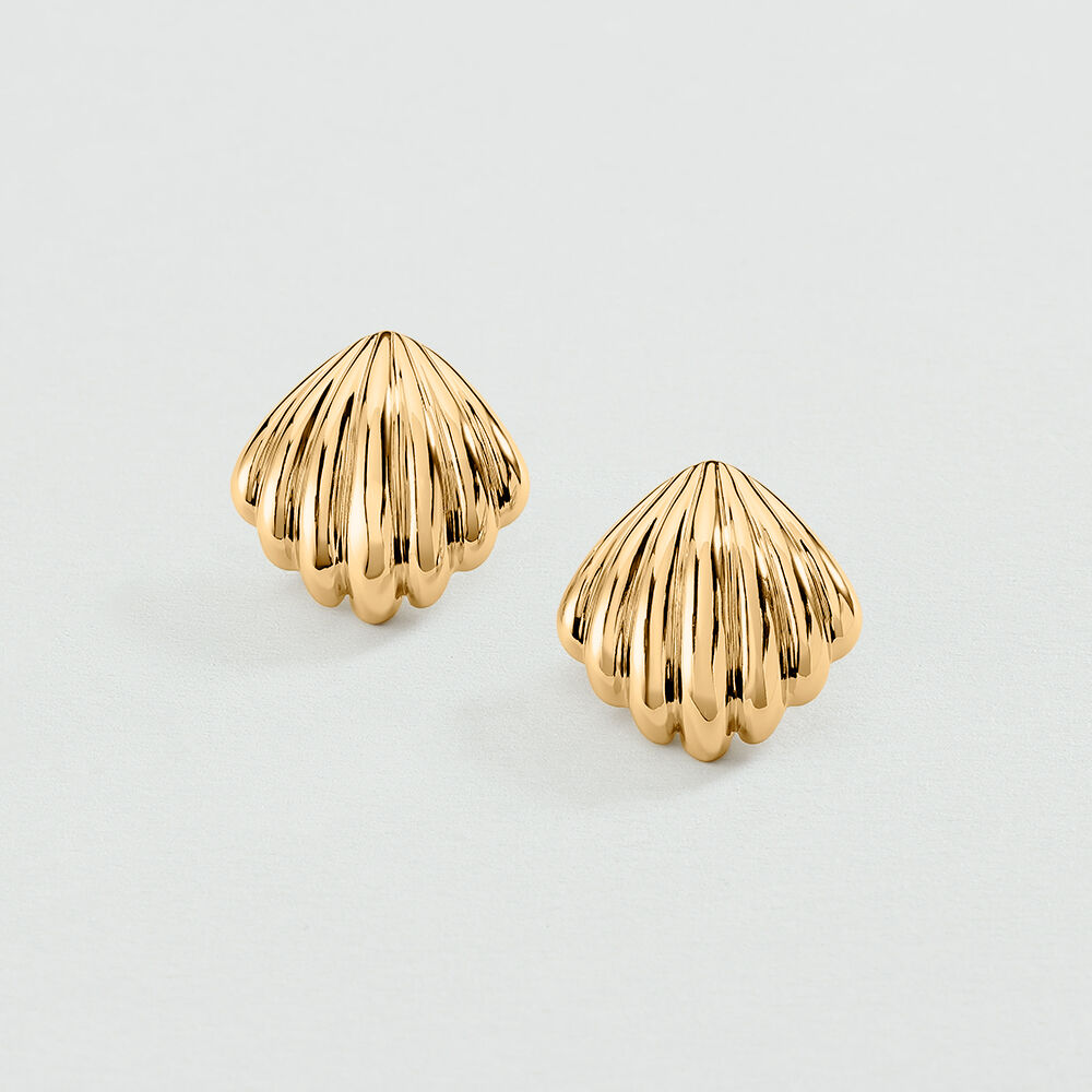 Pendientes largos N-13 - Dorado - Pendientes de fantasía  | Agatha