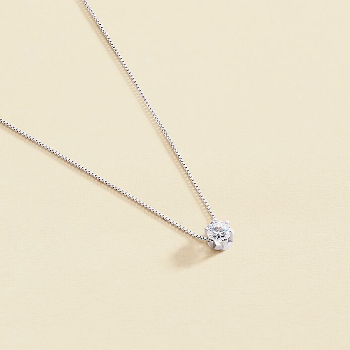 Collar corto SIMILI - Cristal / Plateado - Collares  | Agatha