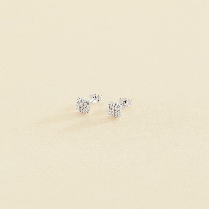 Pendientes cortos GLORIA - Cristal / Plateado - Pendientes  | Agatha