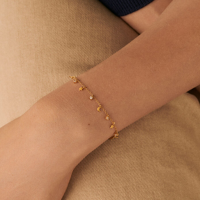 Pulsera de cadena LUNITAS - Cristal / Dorado - Pulseras  | Agatha