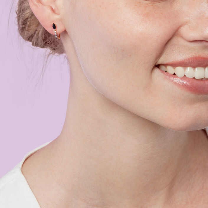 Criollas SNAKY - Cristal / Gris - Pendientes  | Agatha