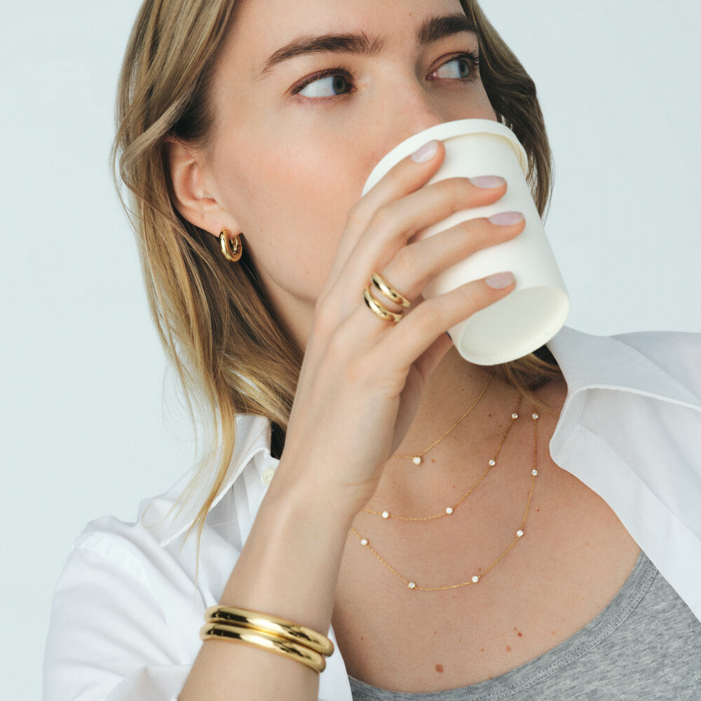 Collar corto BRILLANT - Cristal / Dorado - Collar corto  | Agatha