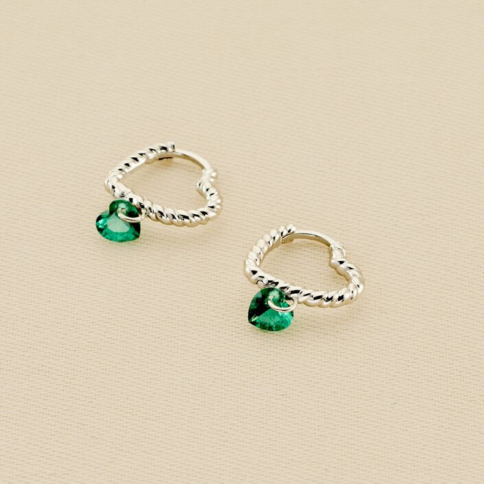 Criollas BEGUIN - Verde / Plata - Pendientes  | Agatha