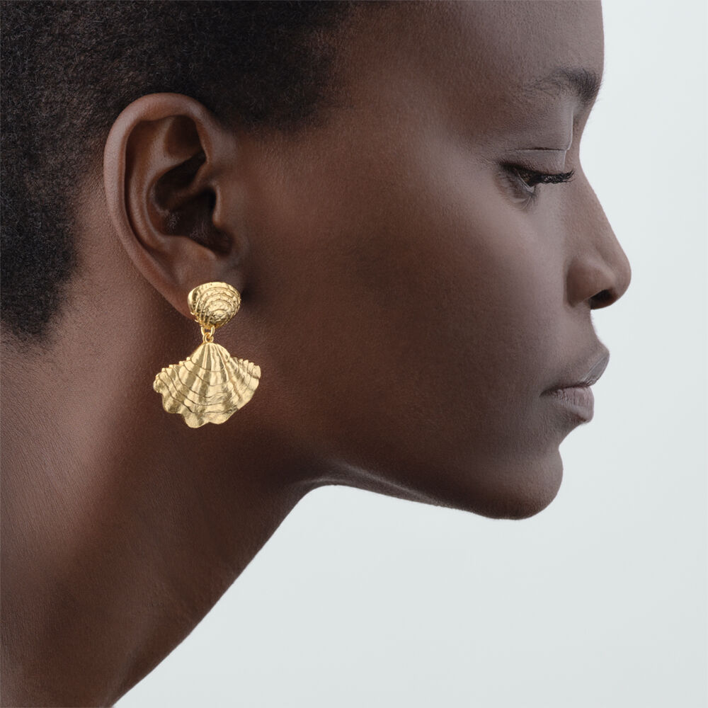 Pendientes largos CALYPSO - Dorado - Pendientes largos  | Agatha