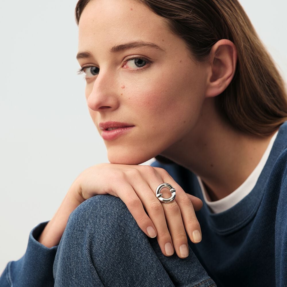 Anillo ancho INES - Plata - Anillos de fantasía  | Agatha