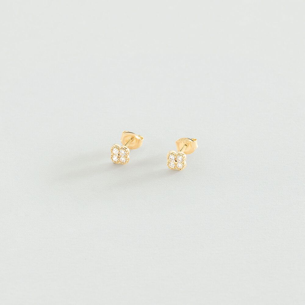 Pendientes cortos BELOVED - Cristal / Dorado - Pendientes cortos  | Agatha