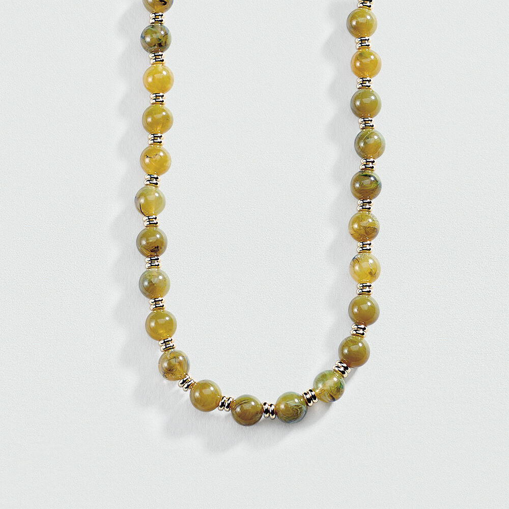 Collar midi BE - Caqui / Oro - Collares  | Agatha