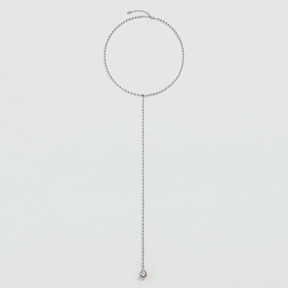 Collar largo BE - Cristal / Plateado - Collar largo  | Agatha