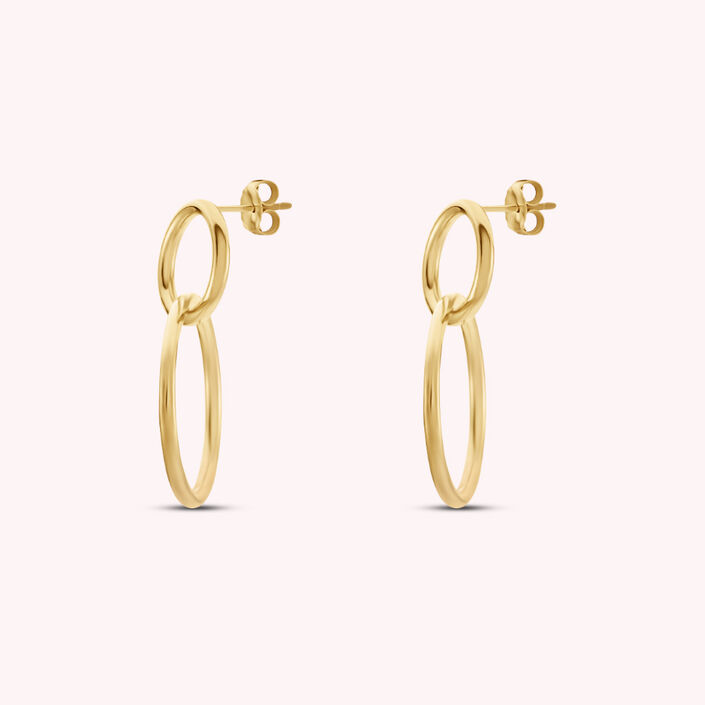 Pendientes largos TELES - Dorado - Pendientes  | Agatha