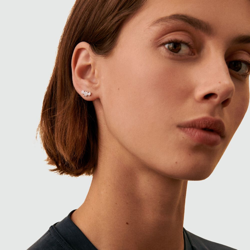 Piercing mini TRIOFLOR - Cristal / Plateado - Piercings  | Agatha